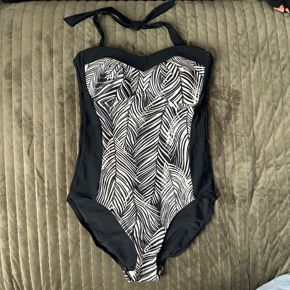 Black and White One Piece Bikini